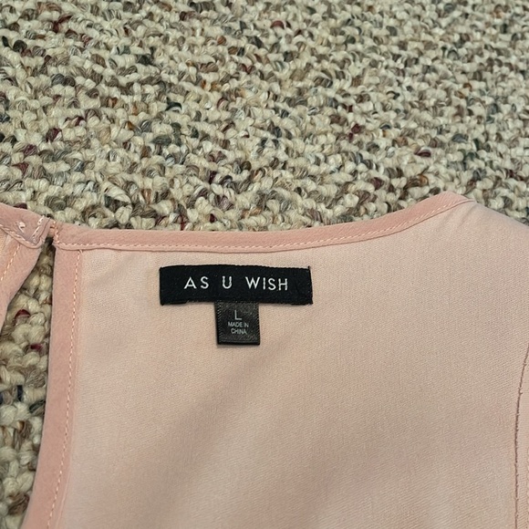 As U Wish Pale Pink Dress With Metallic Attached Skirt - Picture 7 of 10